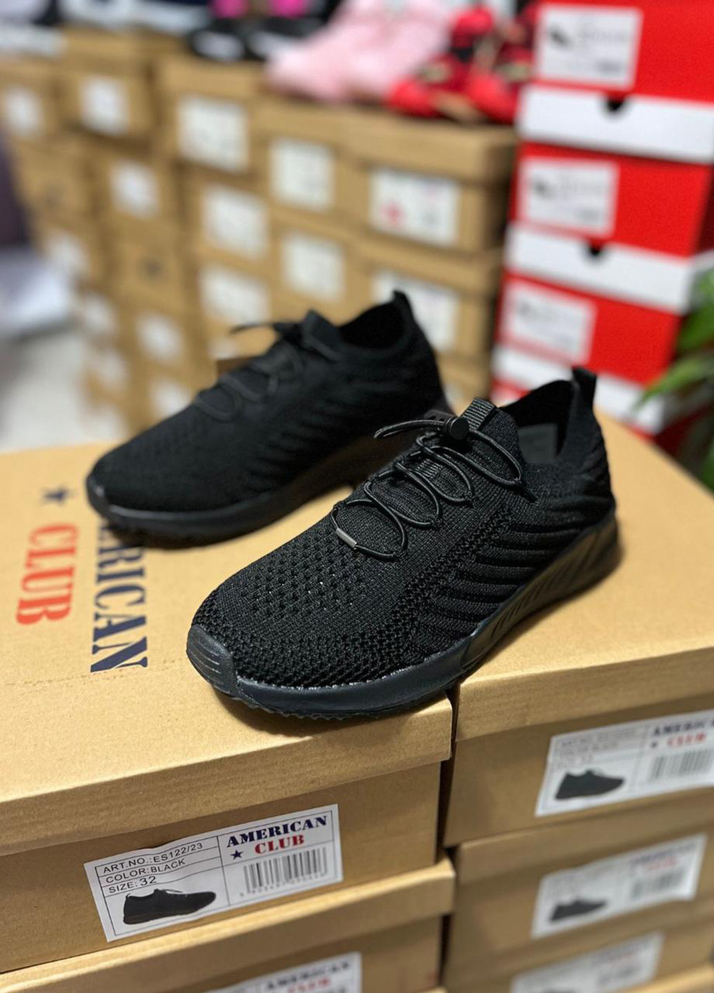Черные летние кроссовки American Club