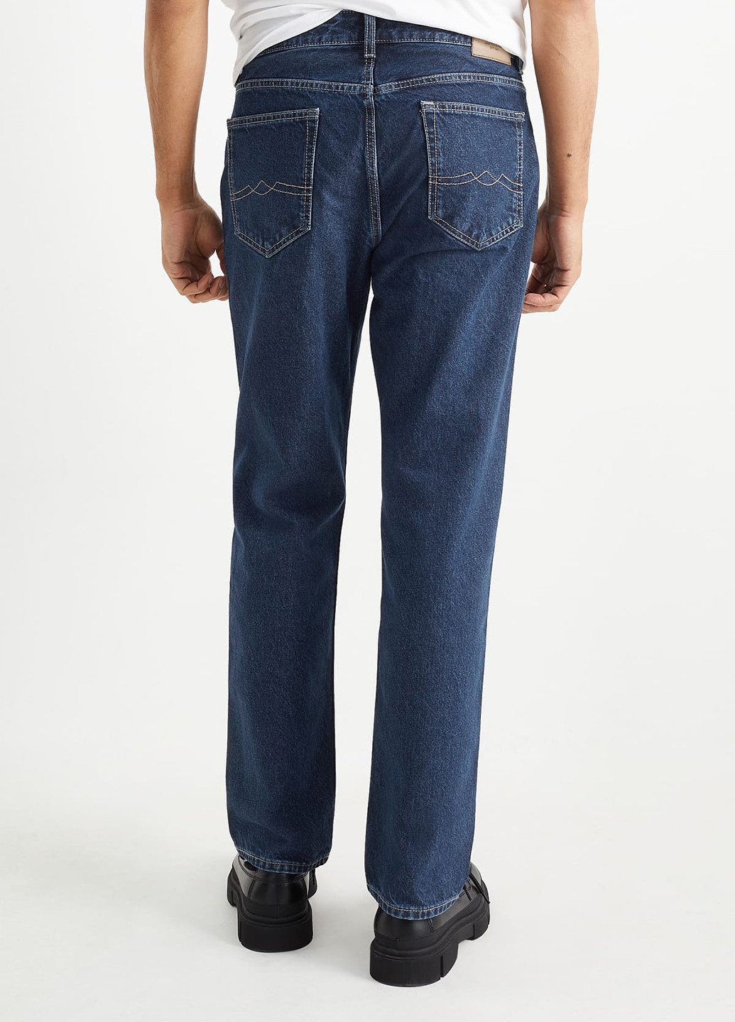 Темно-синие демисезонные прямые джинсы C&A