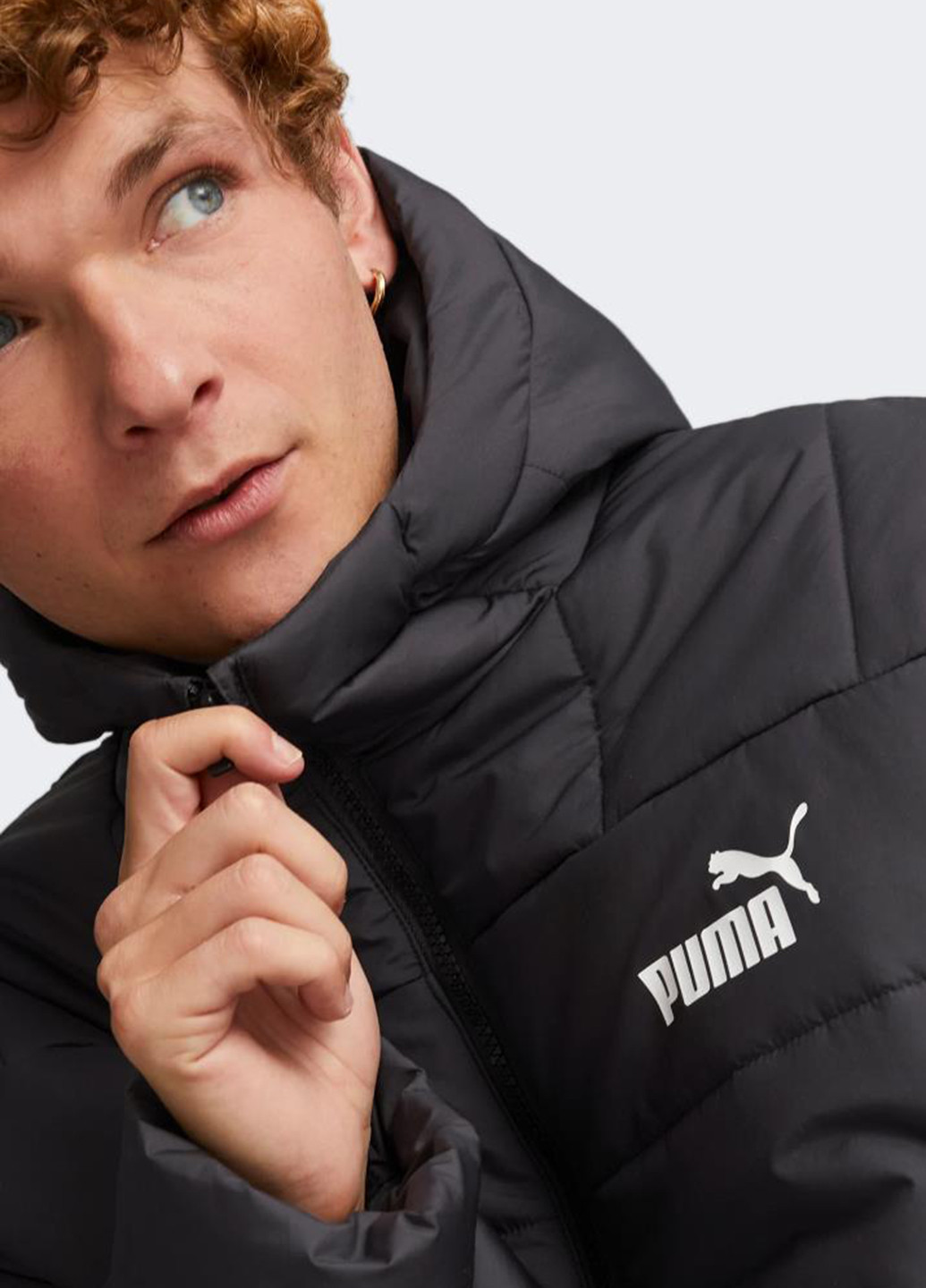 Черная зимняя куртка 671712-01 Puma ESS+ Hooded Padded Coat