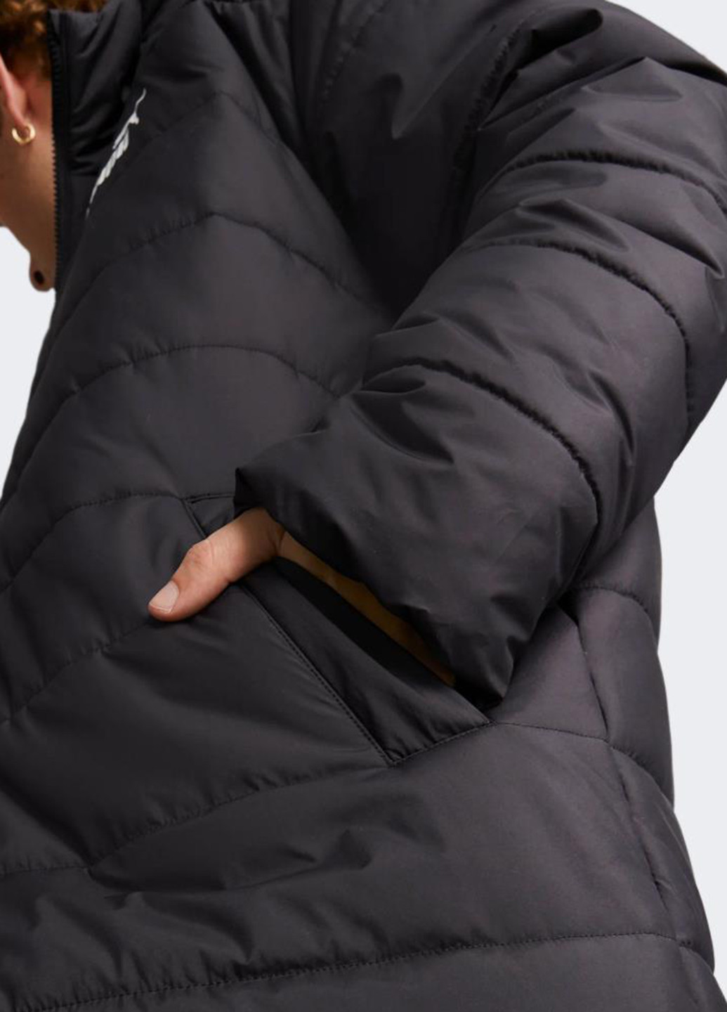Черная зимняя куртка 671712-01 Puma ESS+ Hooded Padded Coat