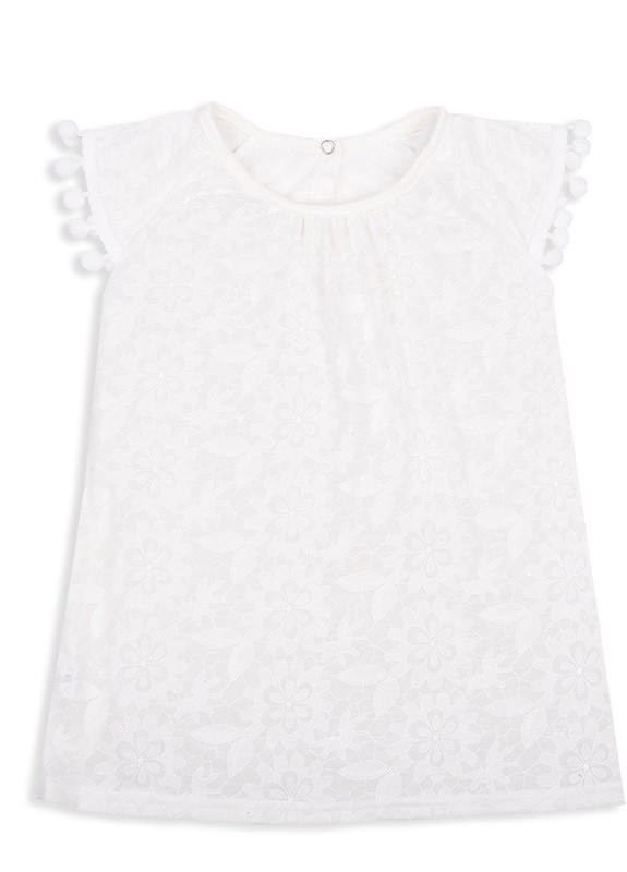 Молочная летняя детская майка для девочки *морской гламур* Габби