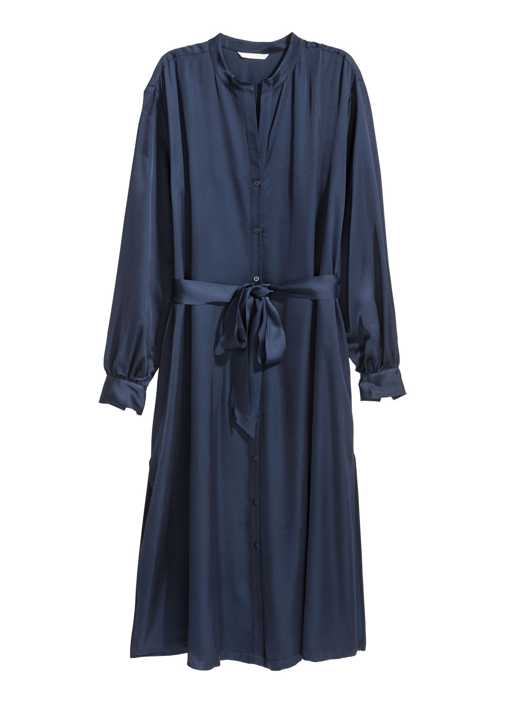 Темно-синее кэжуал платье рубашка H&M