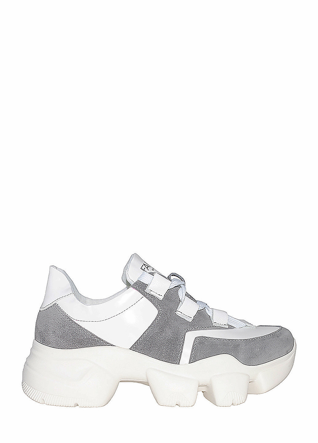 Серые демисезонные кроссовки r20-300 белый-серый Fabiani