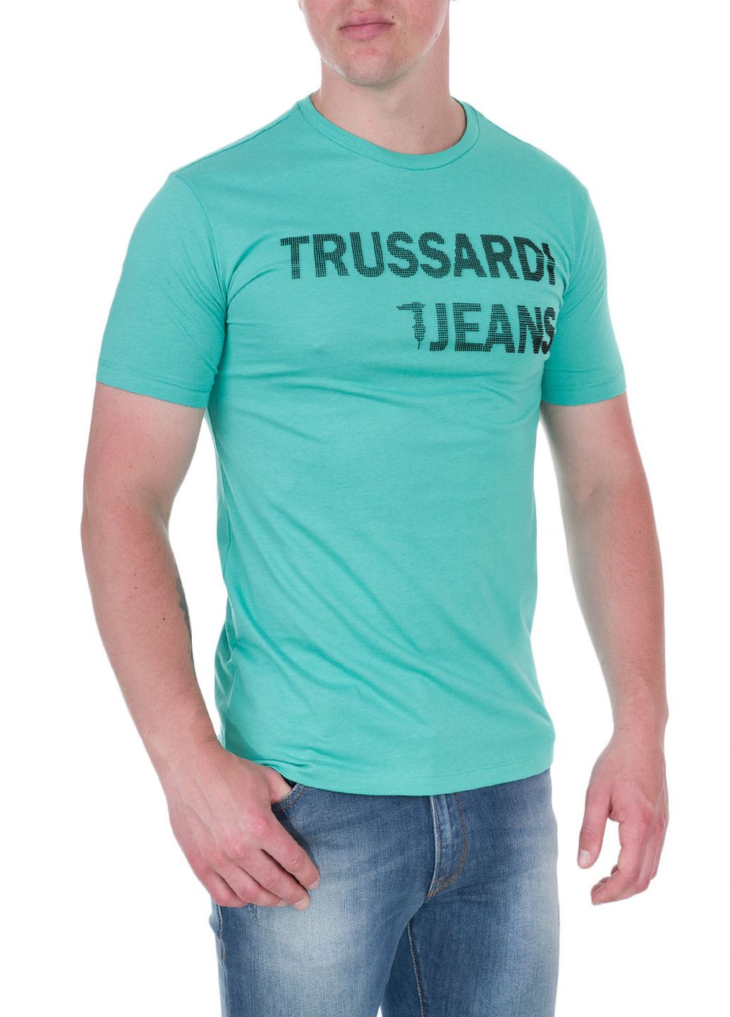 Бирюзовая футболка Trussardi Jeans