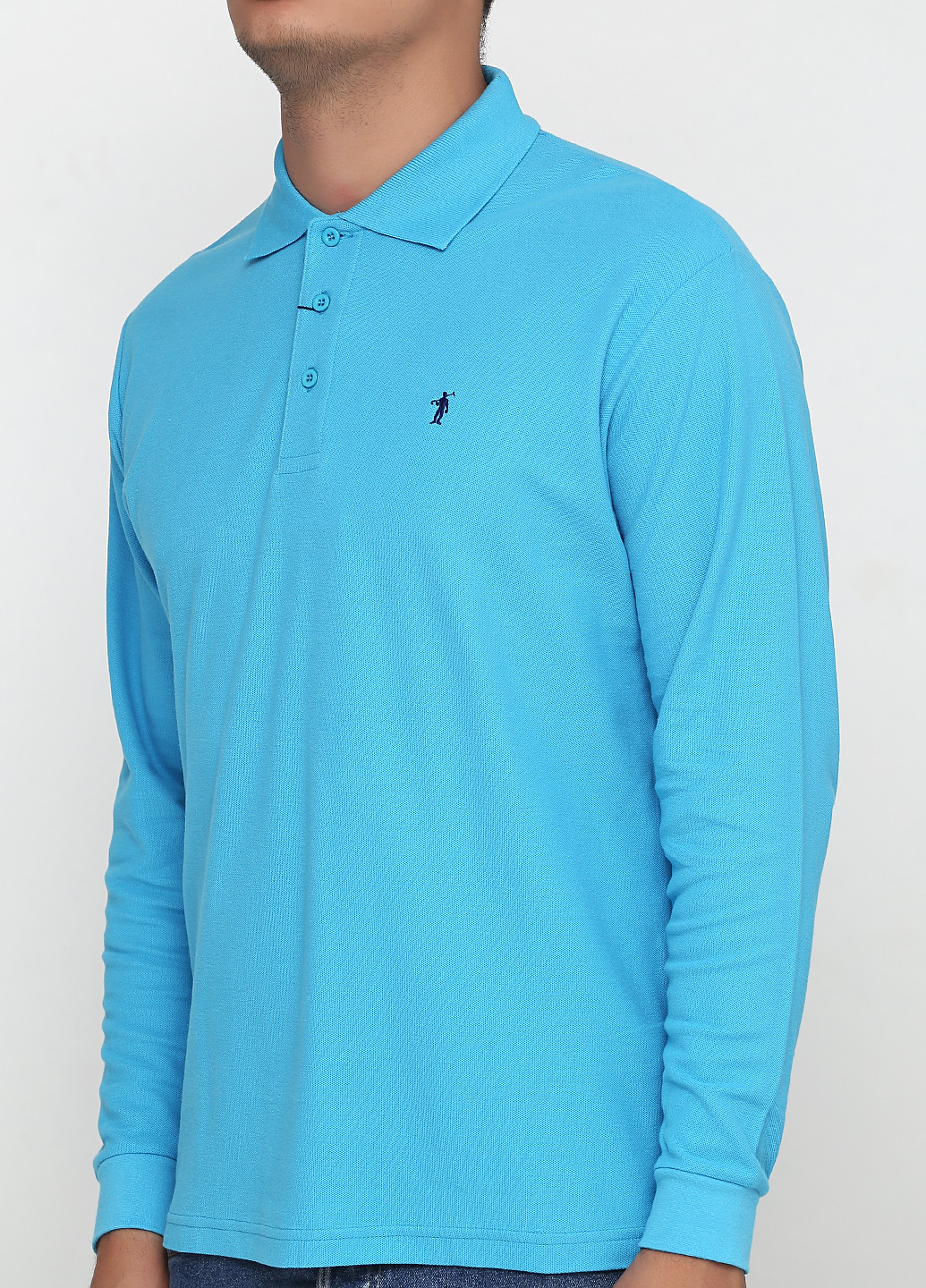 Голубой футболка-поло для мужчин Polo Club с логотипом