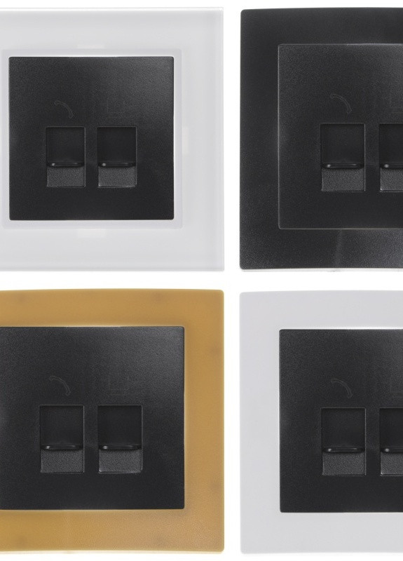 Розетка черная NB-1TF+1PC bk Brille (253967252)