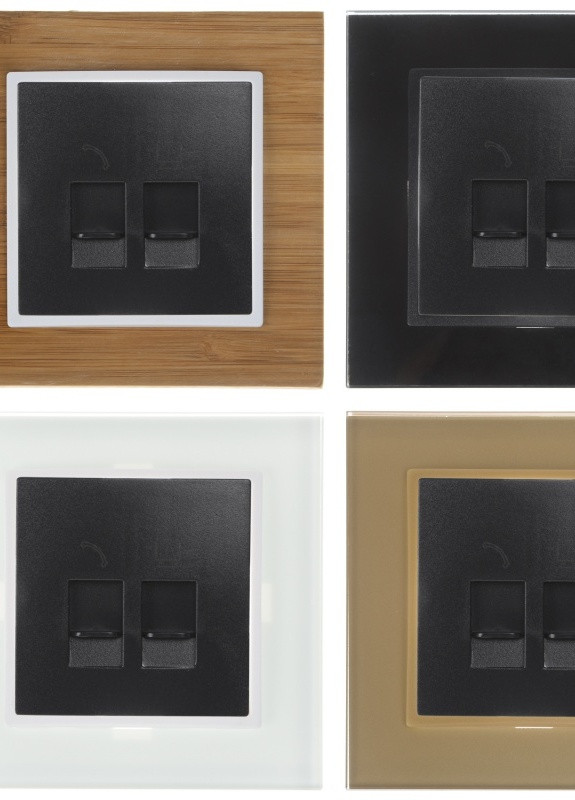 Розетка черная NB-1TF+1PC bk Brille (253967252)