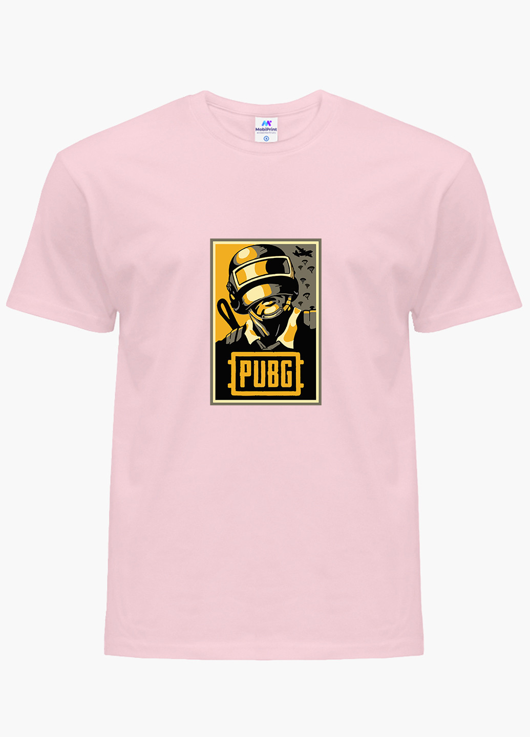 Рожева демісезонна футболка дитяча пубг пабг (pubg) (9224-1179) MobiPrint