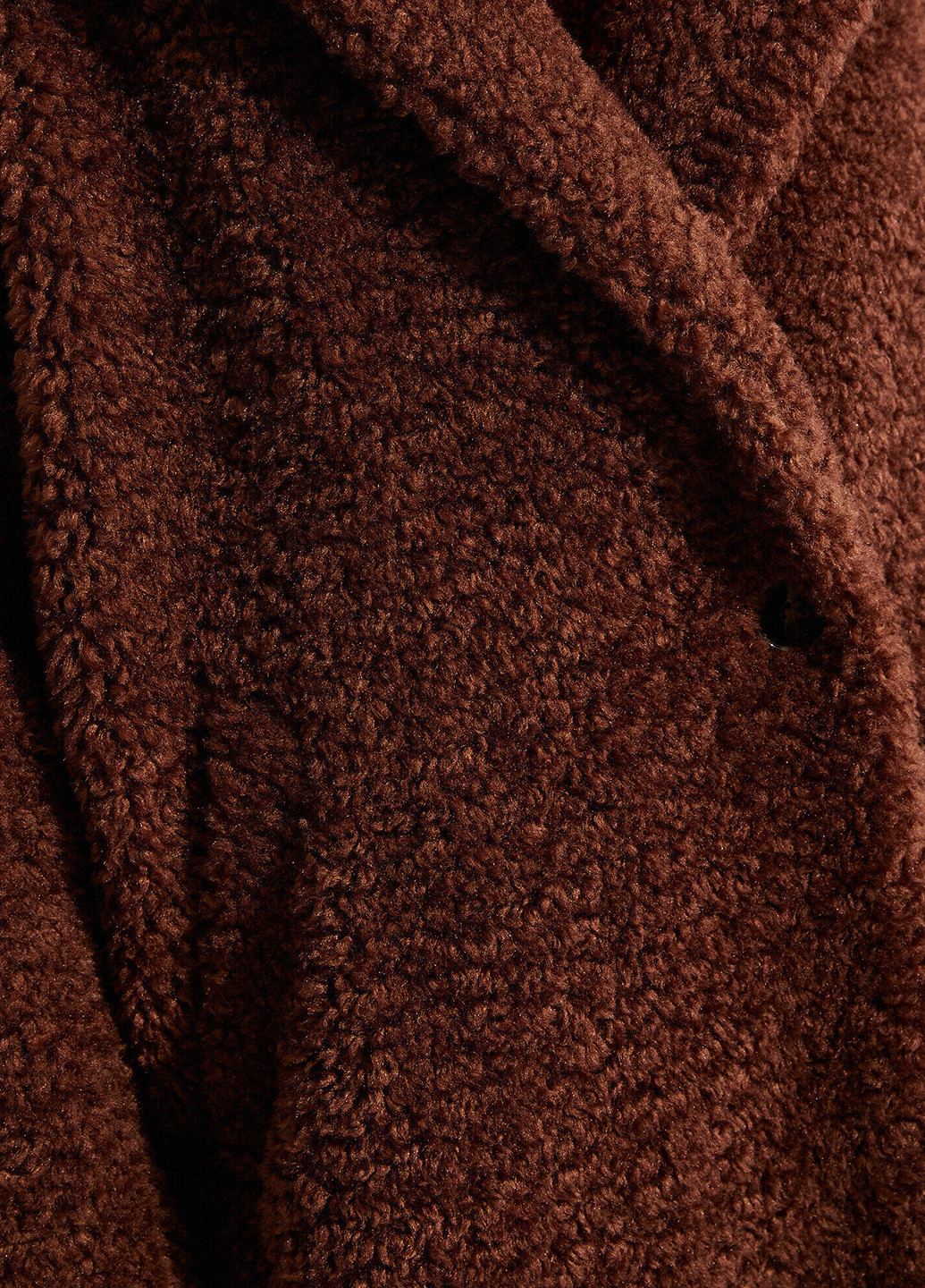 Полушубок KOTON однотонный коричневый кэжуал