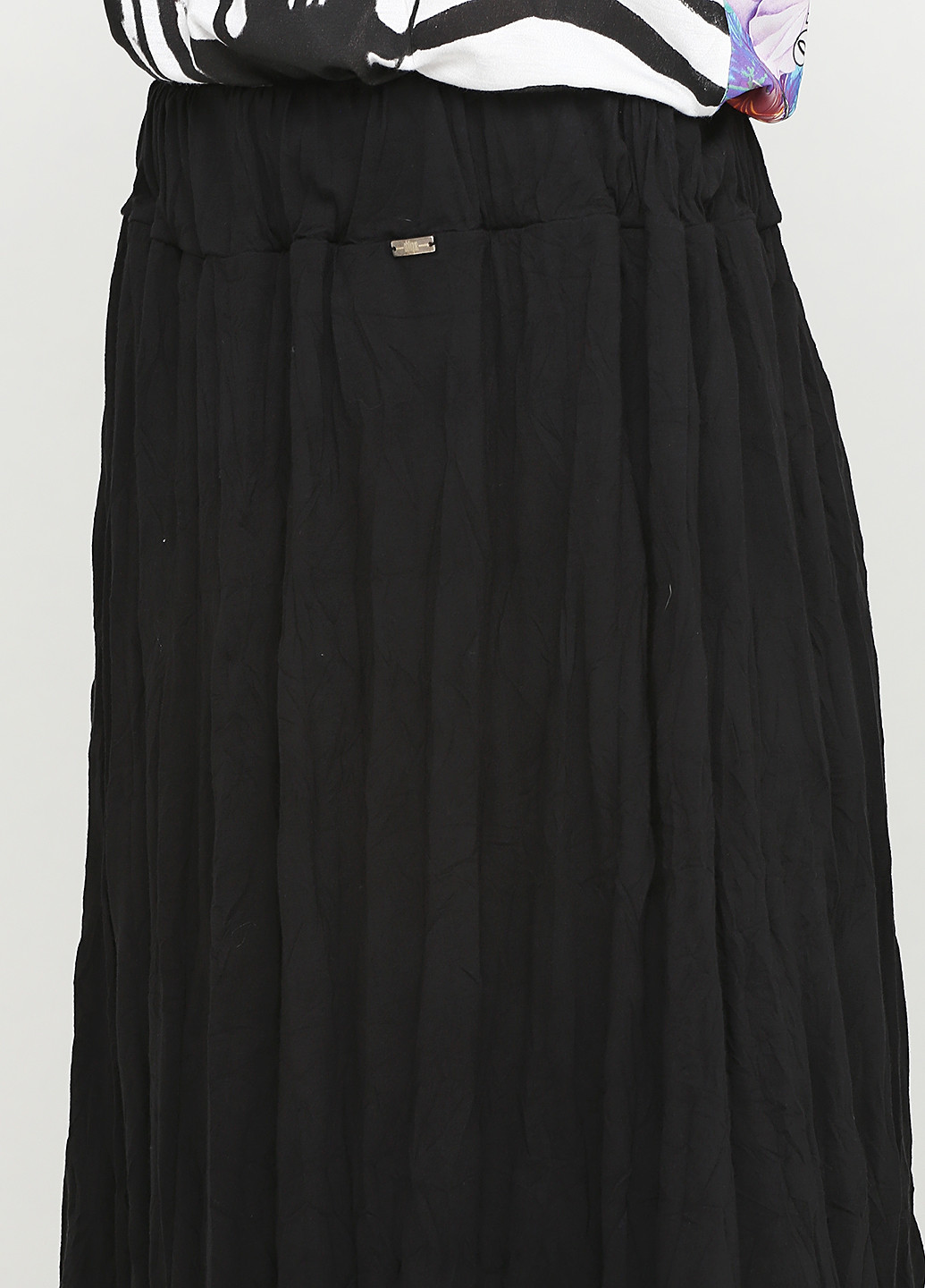 Черная кэжуал однотонная юбка Oblique макси