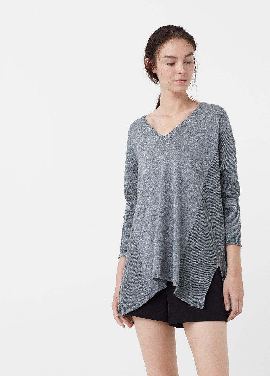 Сірий демісезонний пуловер пуловер Mango