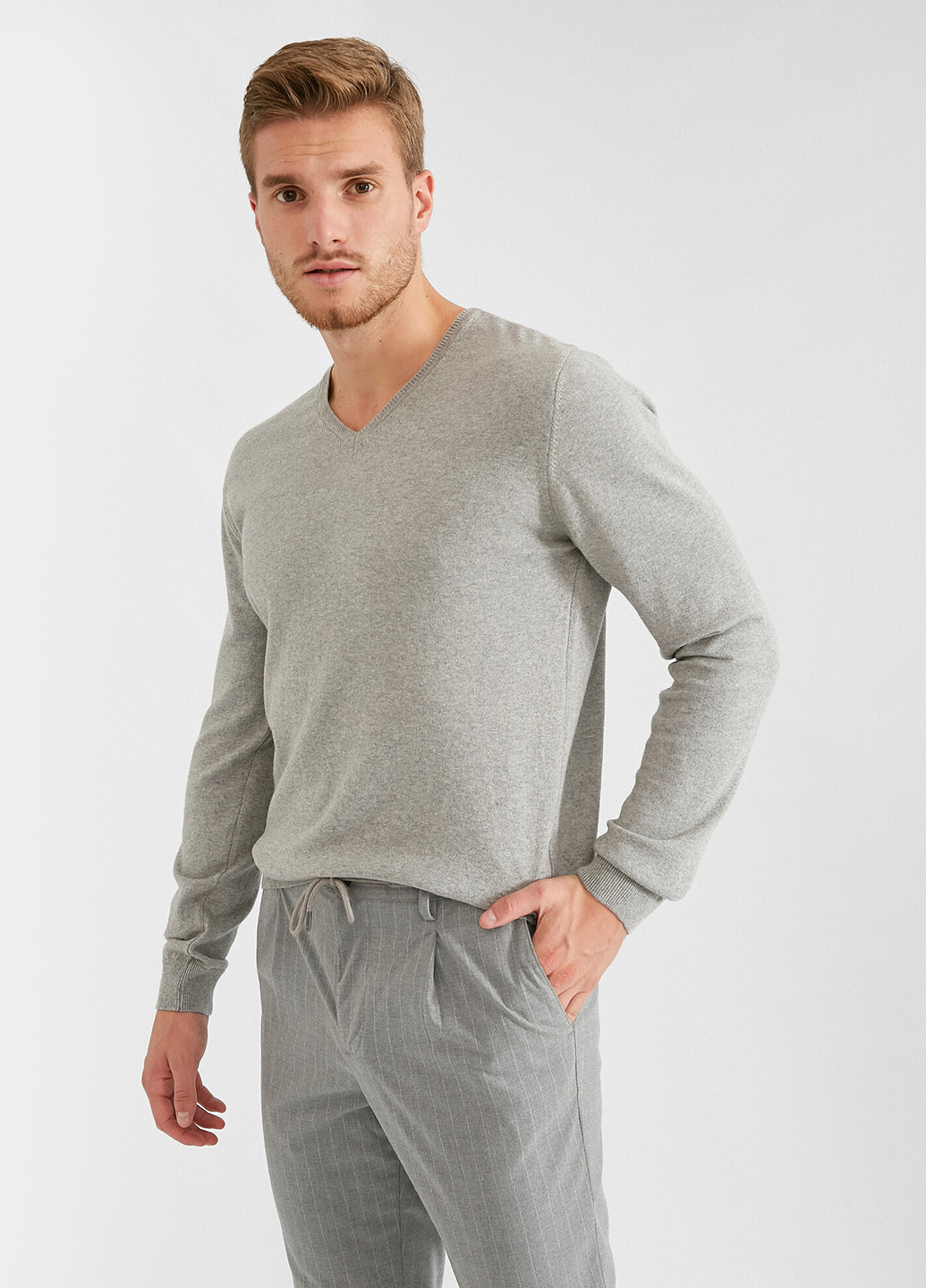 Світло-сірий демісезонний пуловер пуловер KOTON