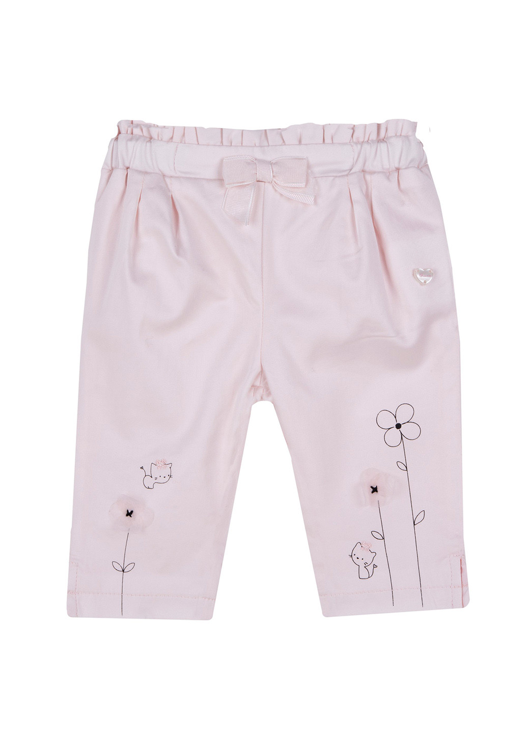 Светло-розовые кэжуал летние зауженные брюки Chicco