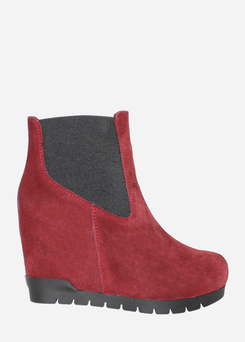 Осенние ботинки rs04204-11 бордовый Saurini из натуральной замши