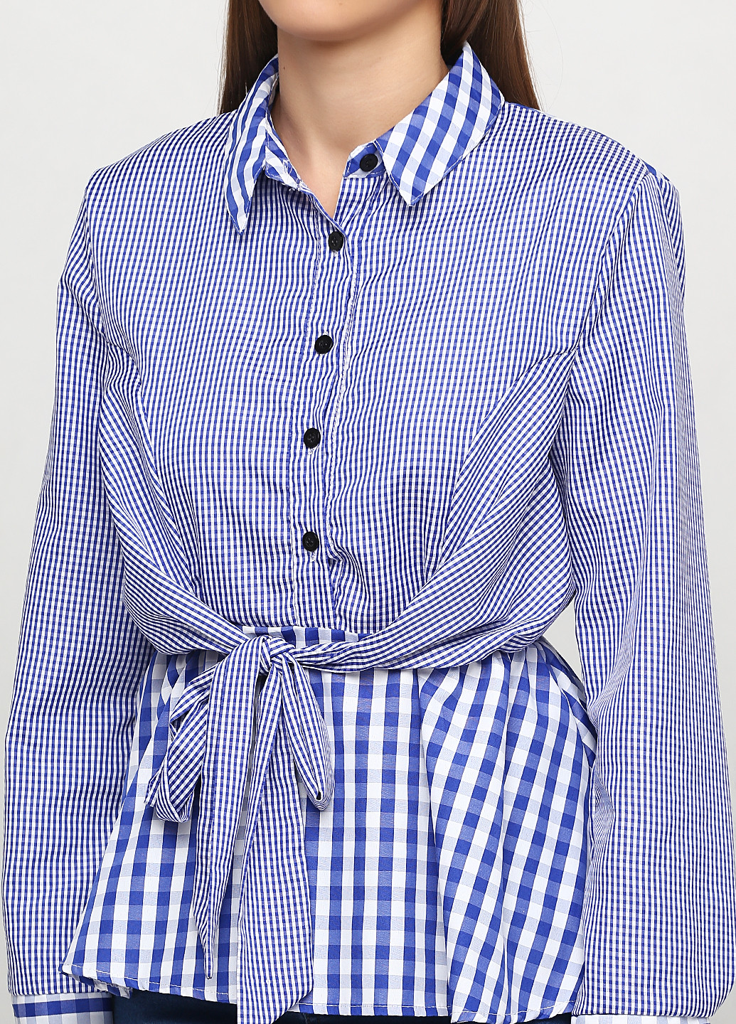 Синяя кэжуал рубашка в полоску Birginia