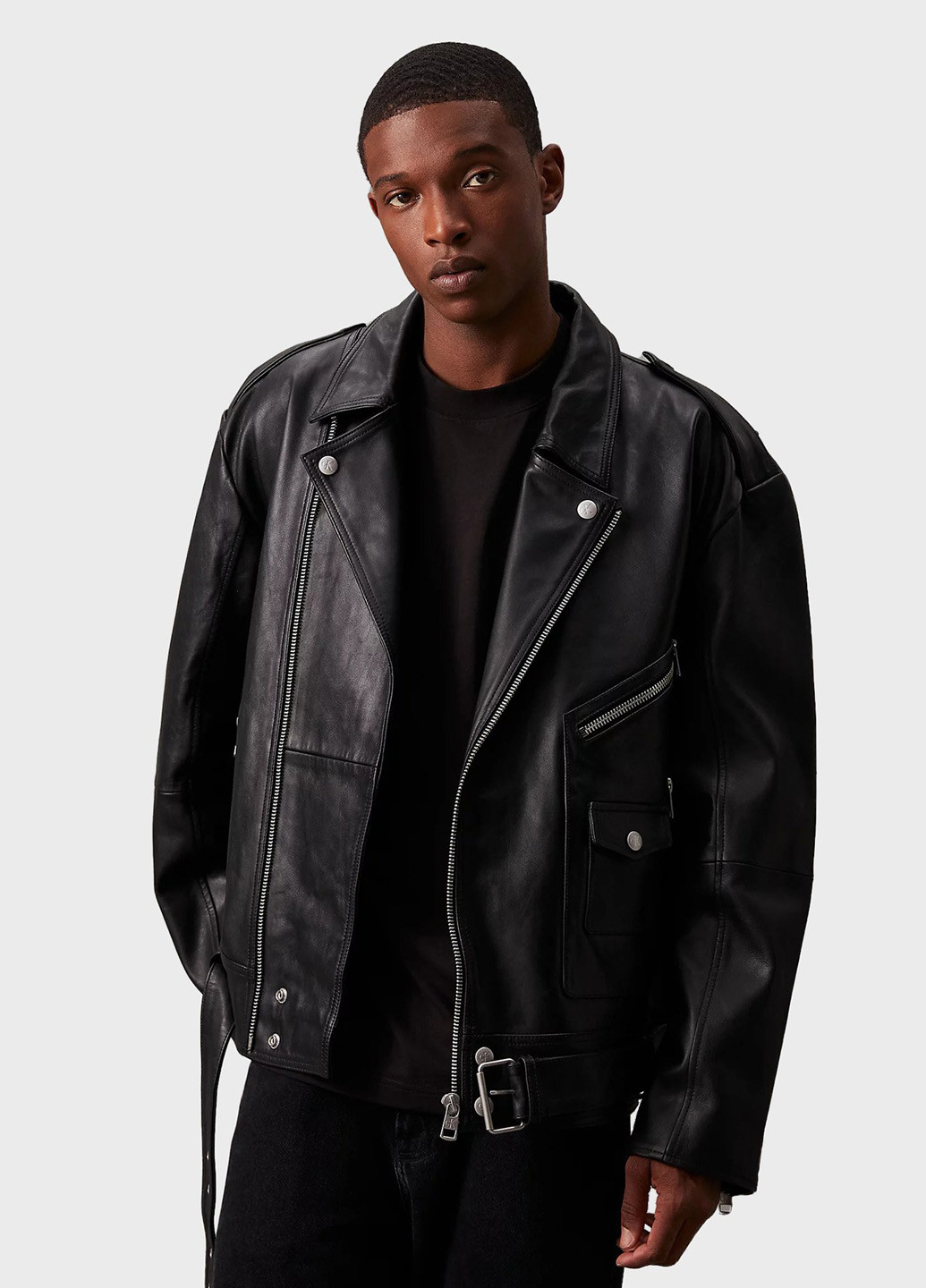 Чорна демісезонна куртка косуха Calvin Klein Jeans