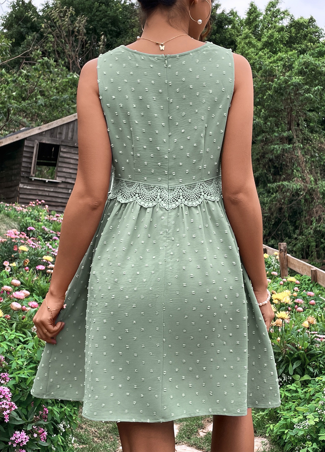 М'ятна кежуал сукня для вагітних а-силует SHEIN однотонна