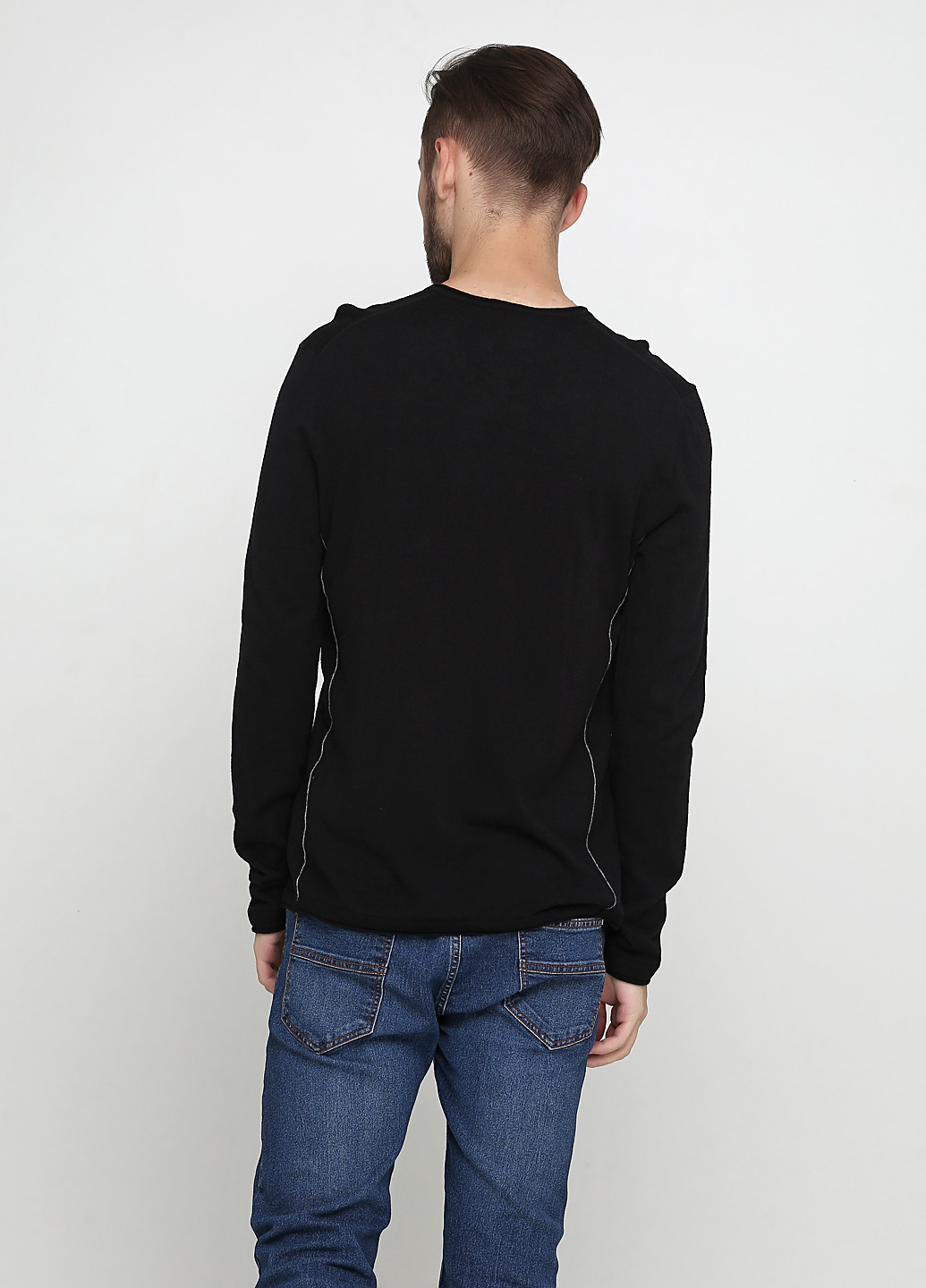 Черный демисезонный пуловер пуловер Sisley