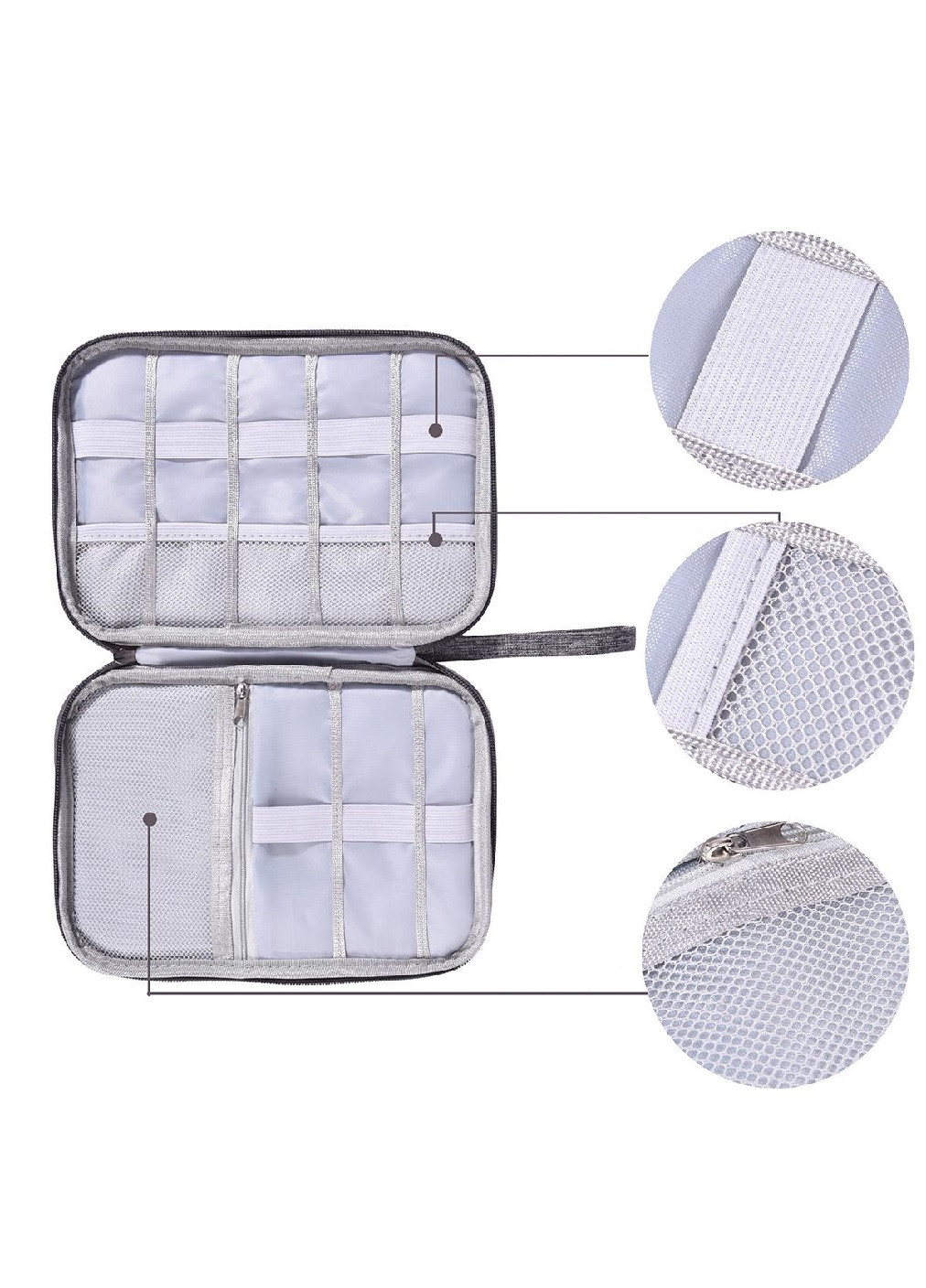 Дорожный органайзер сумка для хранения кабелей проводов зарядок 23х16.5х3 см (473763-Prob) Красный Unbranded (256464688)