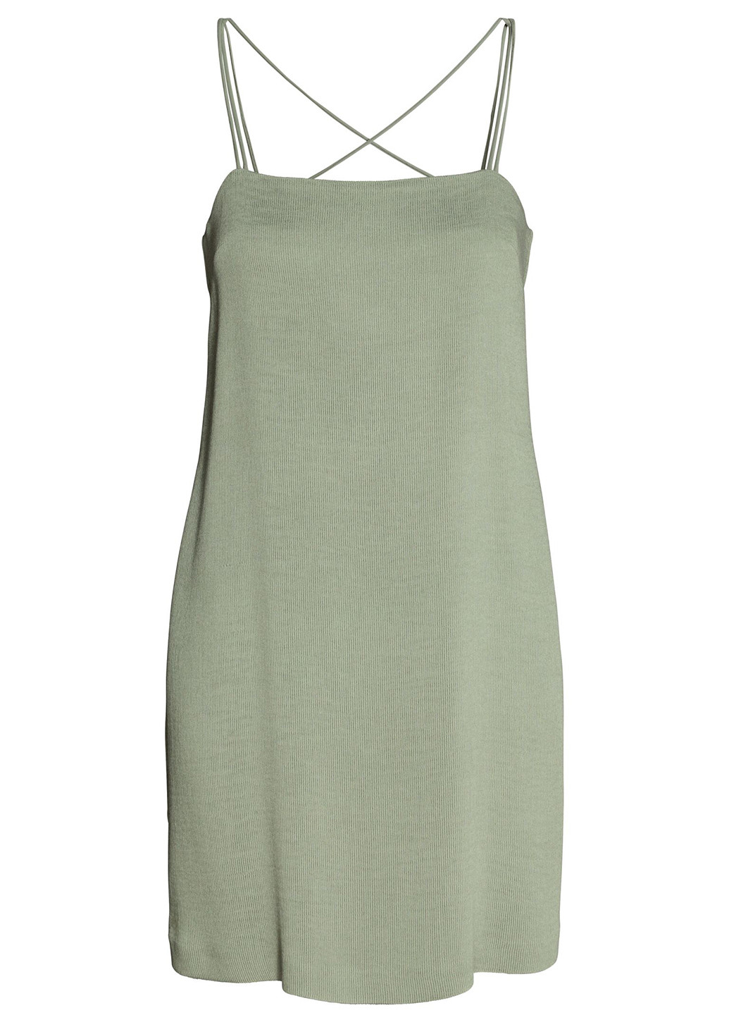 Серо-зеленое кэжуал платье платье-майка H&M однотонное