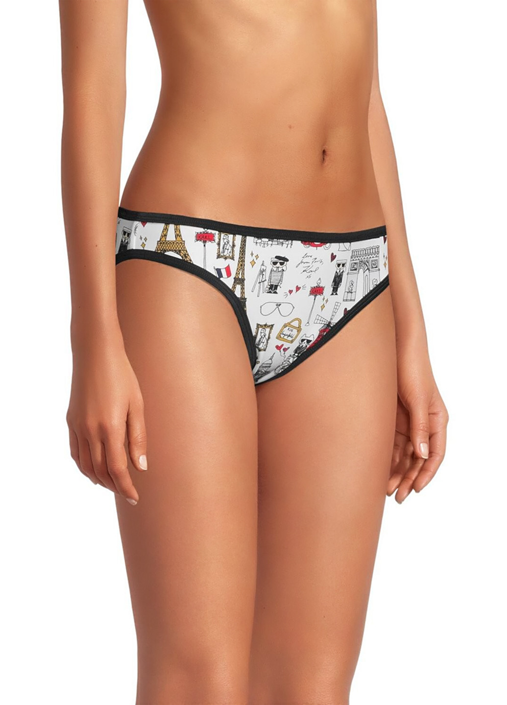 Білий літній купальник (ліф, трусики) роздільний, бікіні Karl Lagerfeld