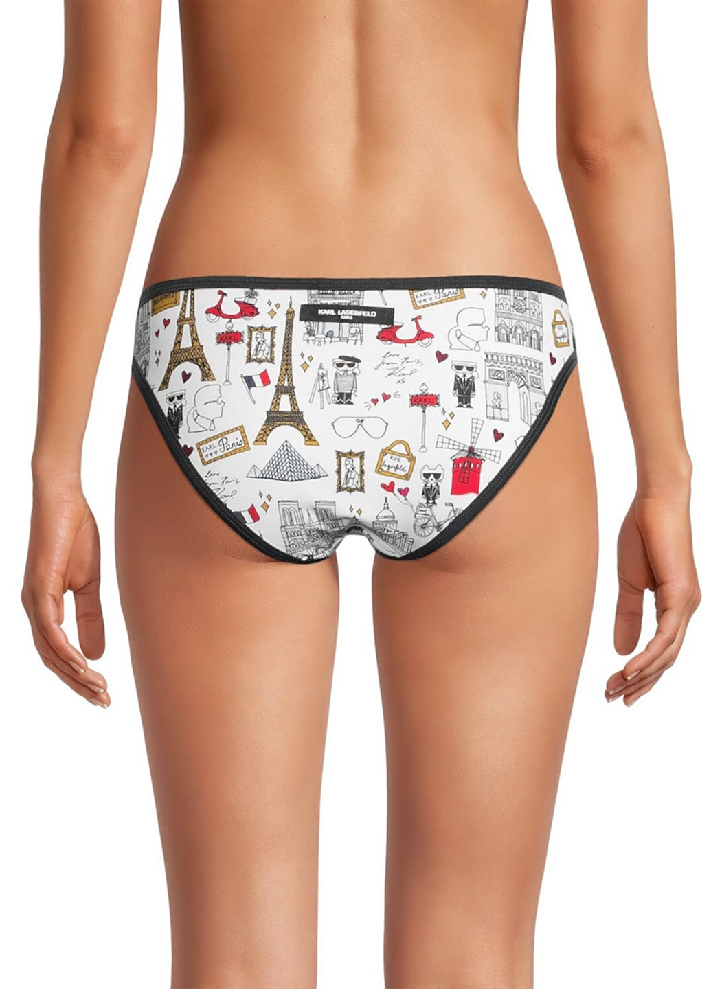 Білий літній купальник (ліф, трусики) роздільний, бікіні Karl Lagerfeld