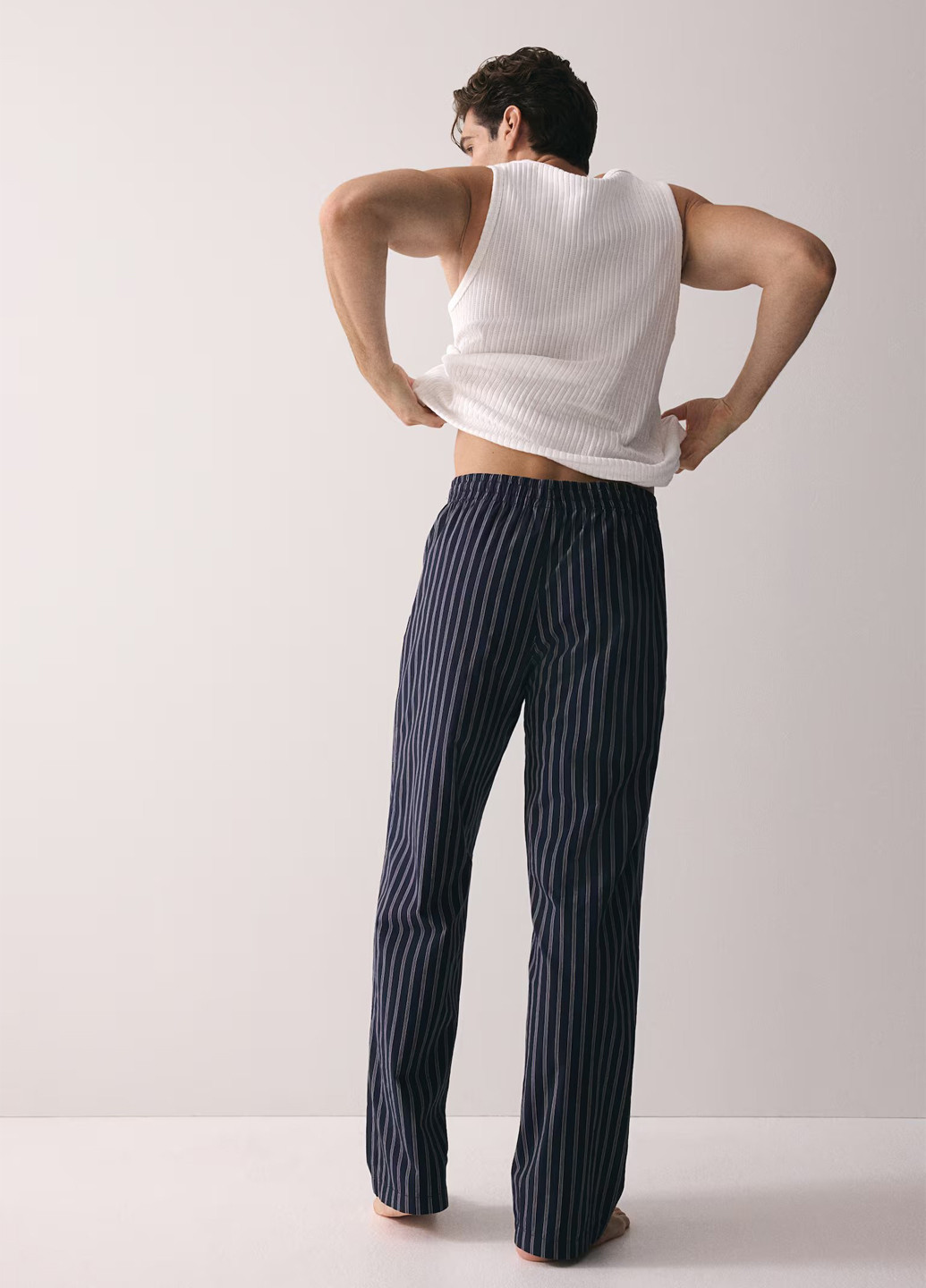 Темно-синие домашние демисезонные брюки H&M