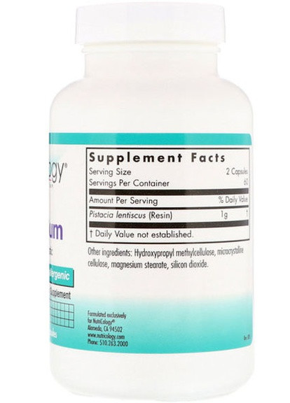 Mastic Gum 120 Veg Caps NutriCology (256380158)