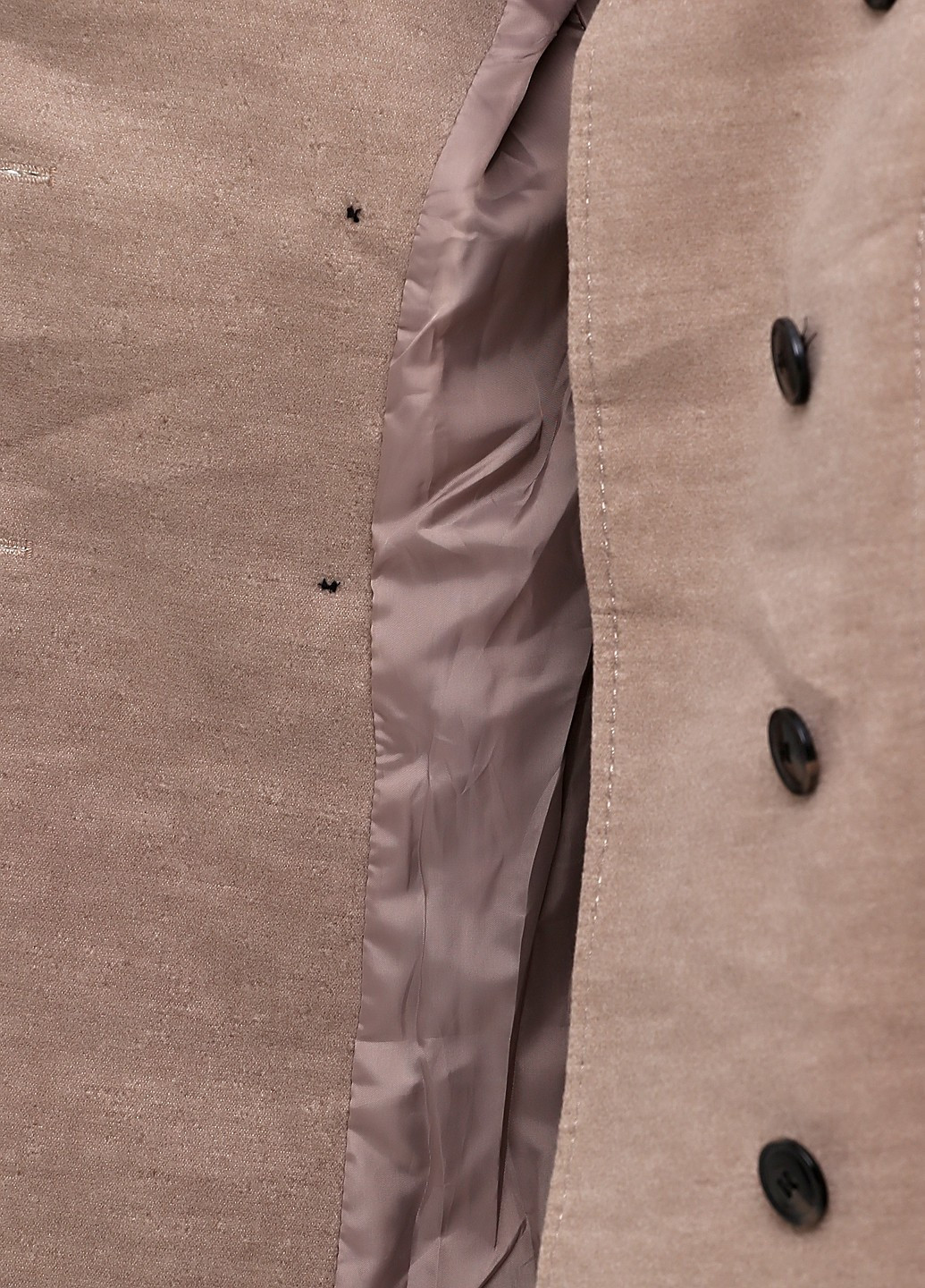 Бежевое Кэжуал полупальто двубортное H&M меланж