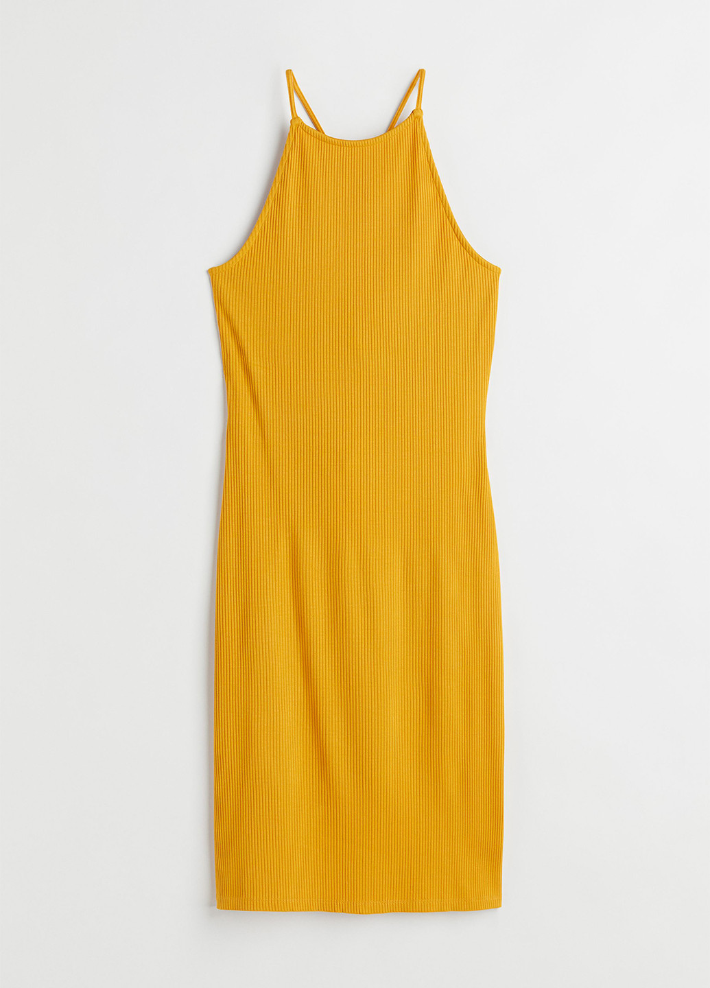 Жовтий кежуал сукня сукня-майка, з відкритою спиною H&M однотонна