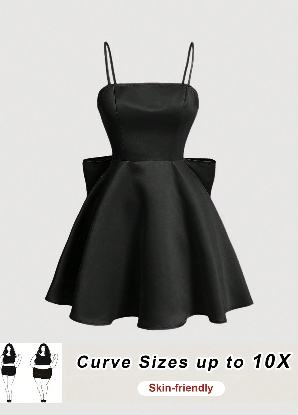 Чорна кежуал сукня кльош SHEIN однотонна