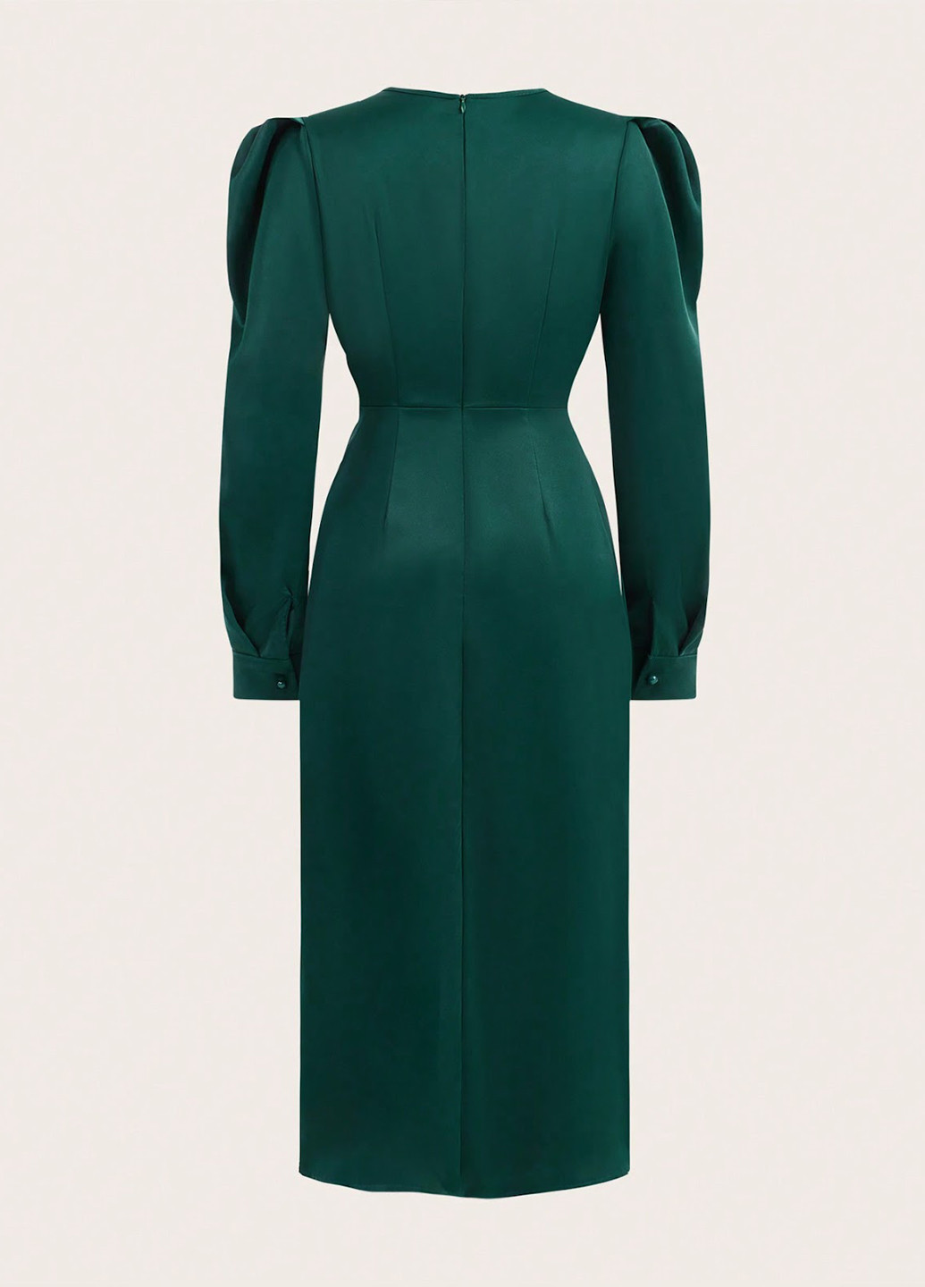 Темно-зелена кежуал сукня на запах SHEIN однотонна