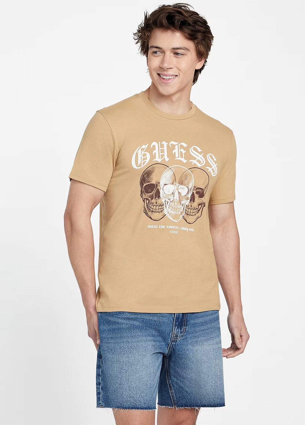 Бежевая футболка Guess