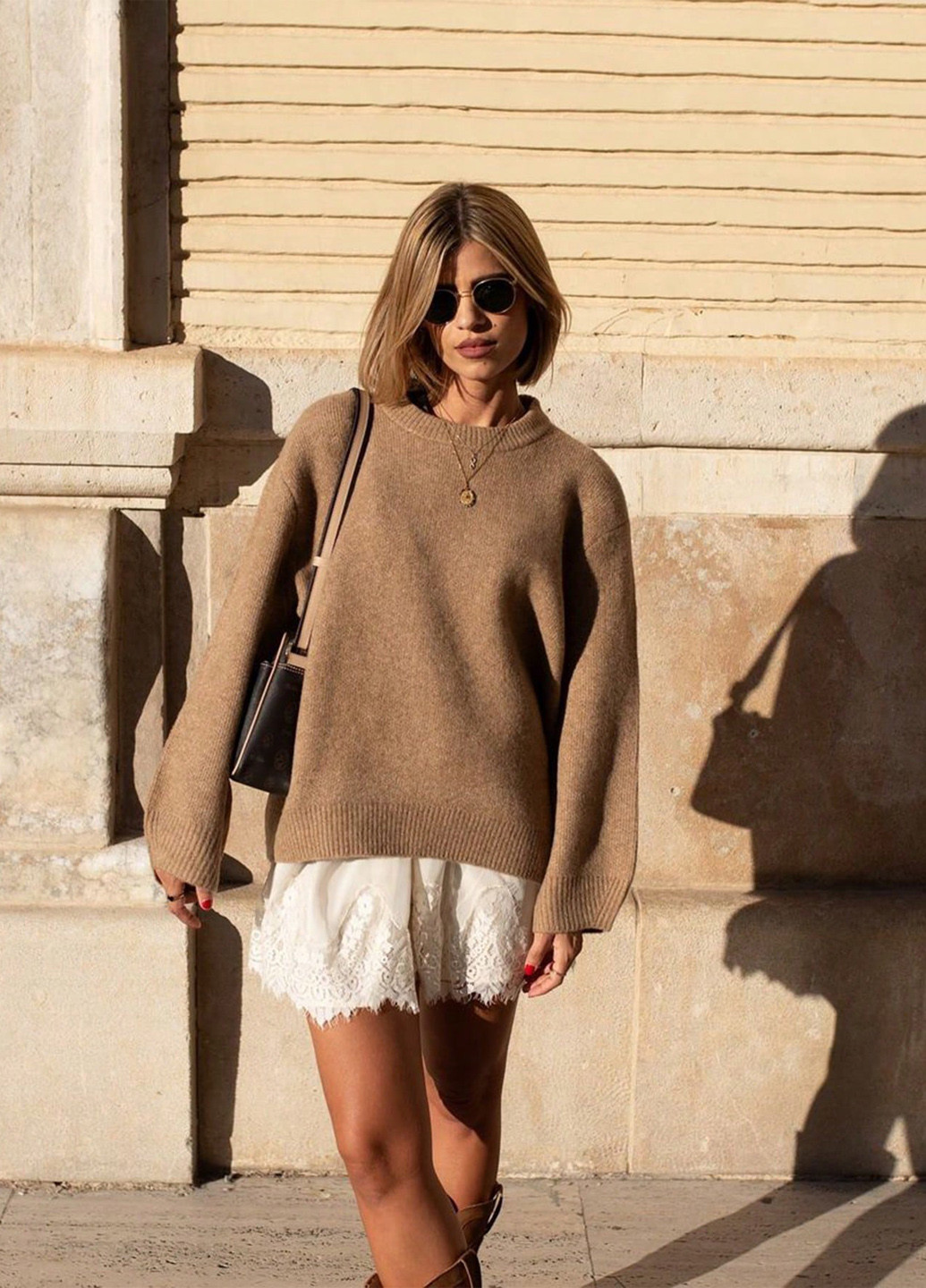 Темно-бежевый демисезонный джемпер джемпер SHEIN