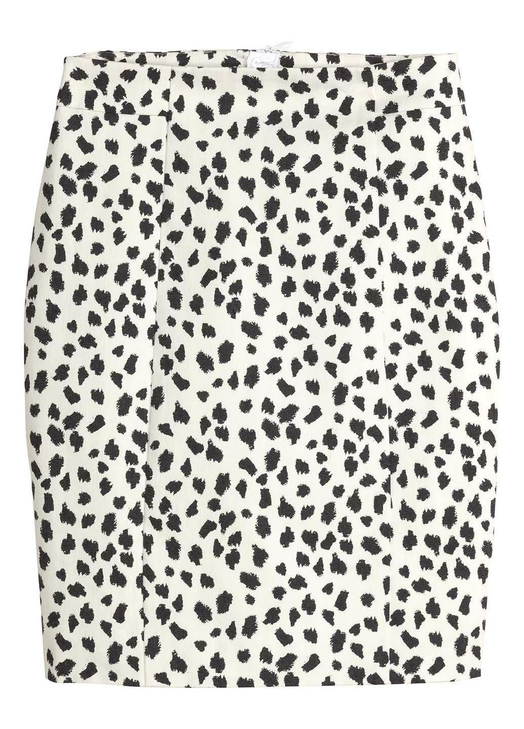 Черно-белая кэжуал с анималистичным узором юбка H&M карандаш