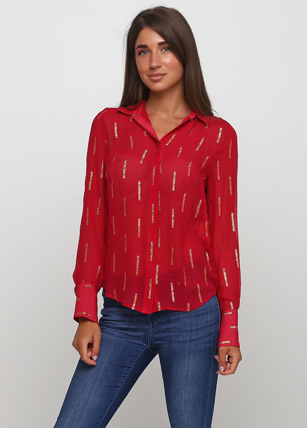 Бордовая демисезонная блуза Guess by Marciano