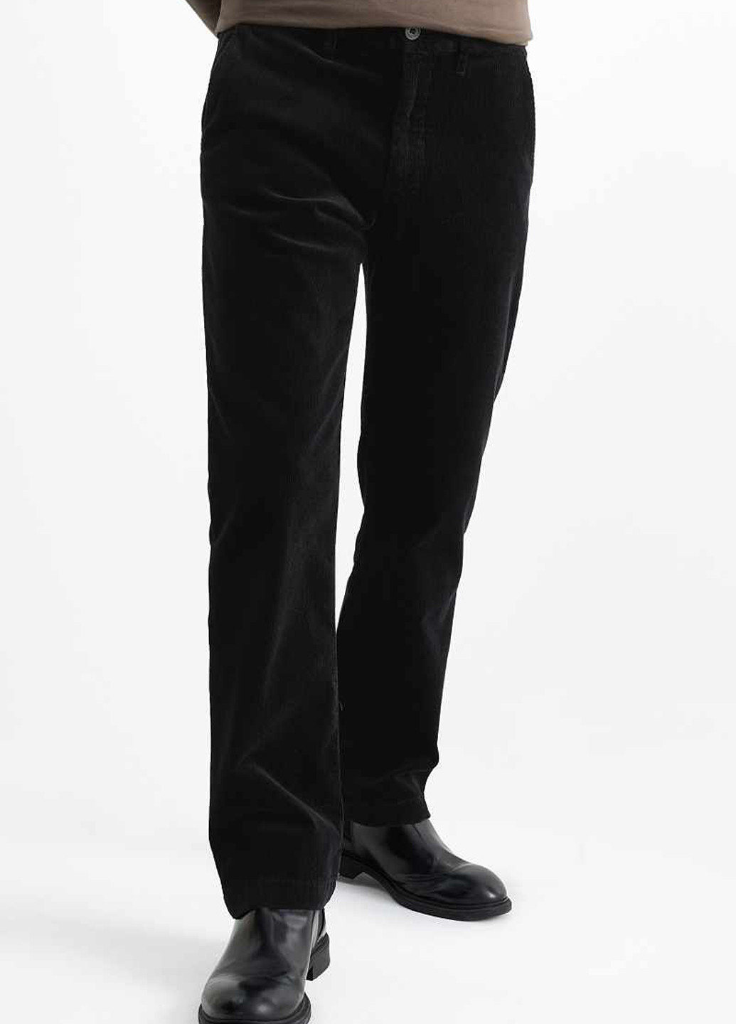 Черные кэжуал демисезонные прямые брюки C&A