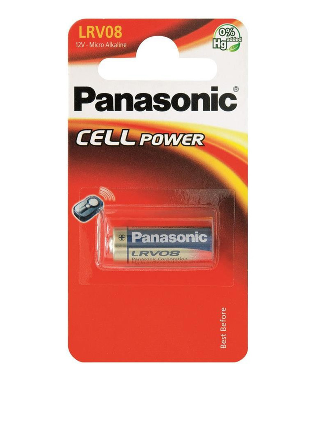 Батарейка Panasonic micro alkaline lrv08 bli 1(a23 / mn21 / v23) (lrv08l/1be) (138004375)