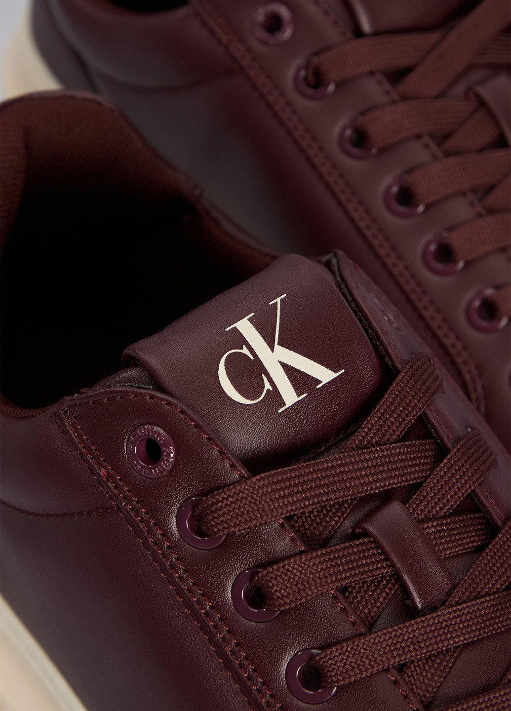Темно-бордовые кеды Calvin Klein Jeans