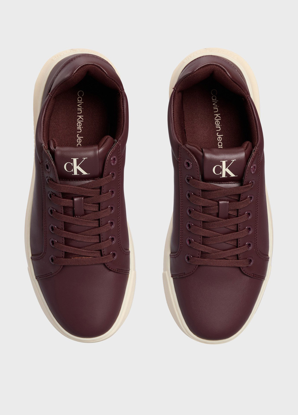 Темно-бордовые кеды Calvin Klein Jeans