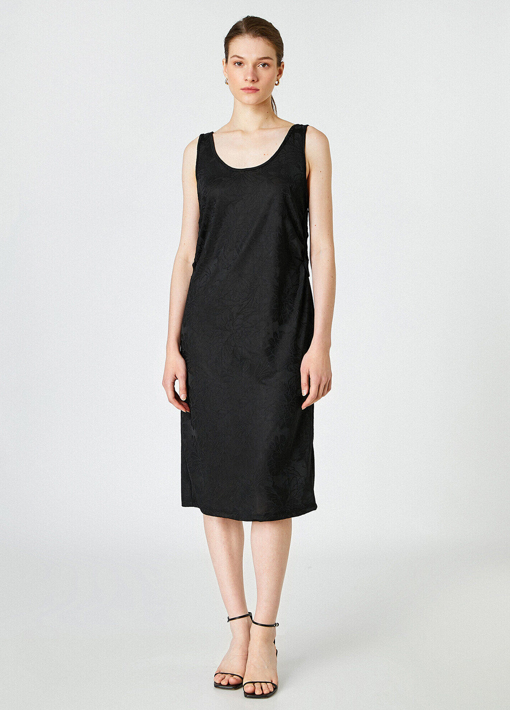 Черное кэжуал платье платье-майка KOTON однотонное