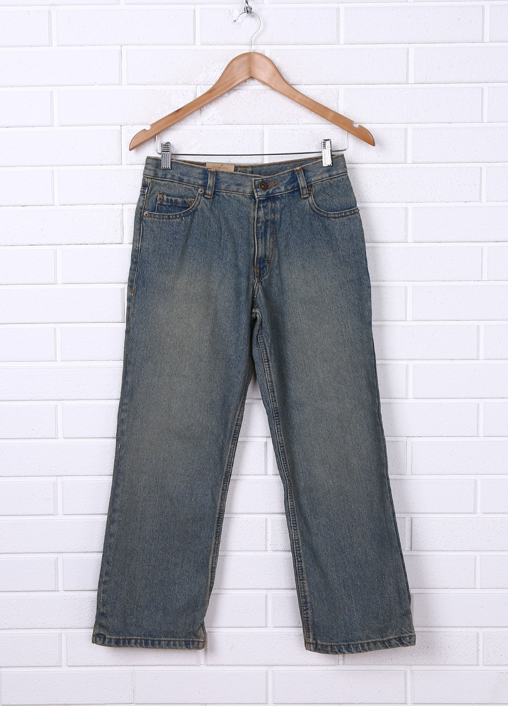 Голубые демисезонные прямые джинсы Urban