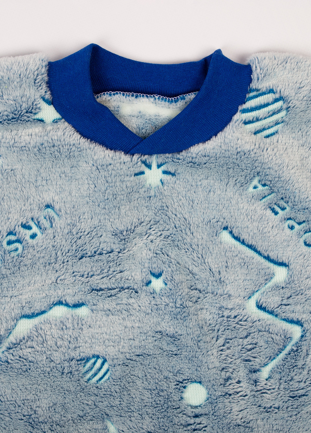 Синяя всесезон пижама (лонгслив, брюки) Пташка текстиль