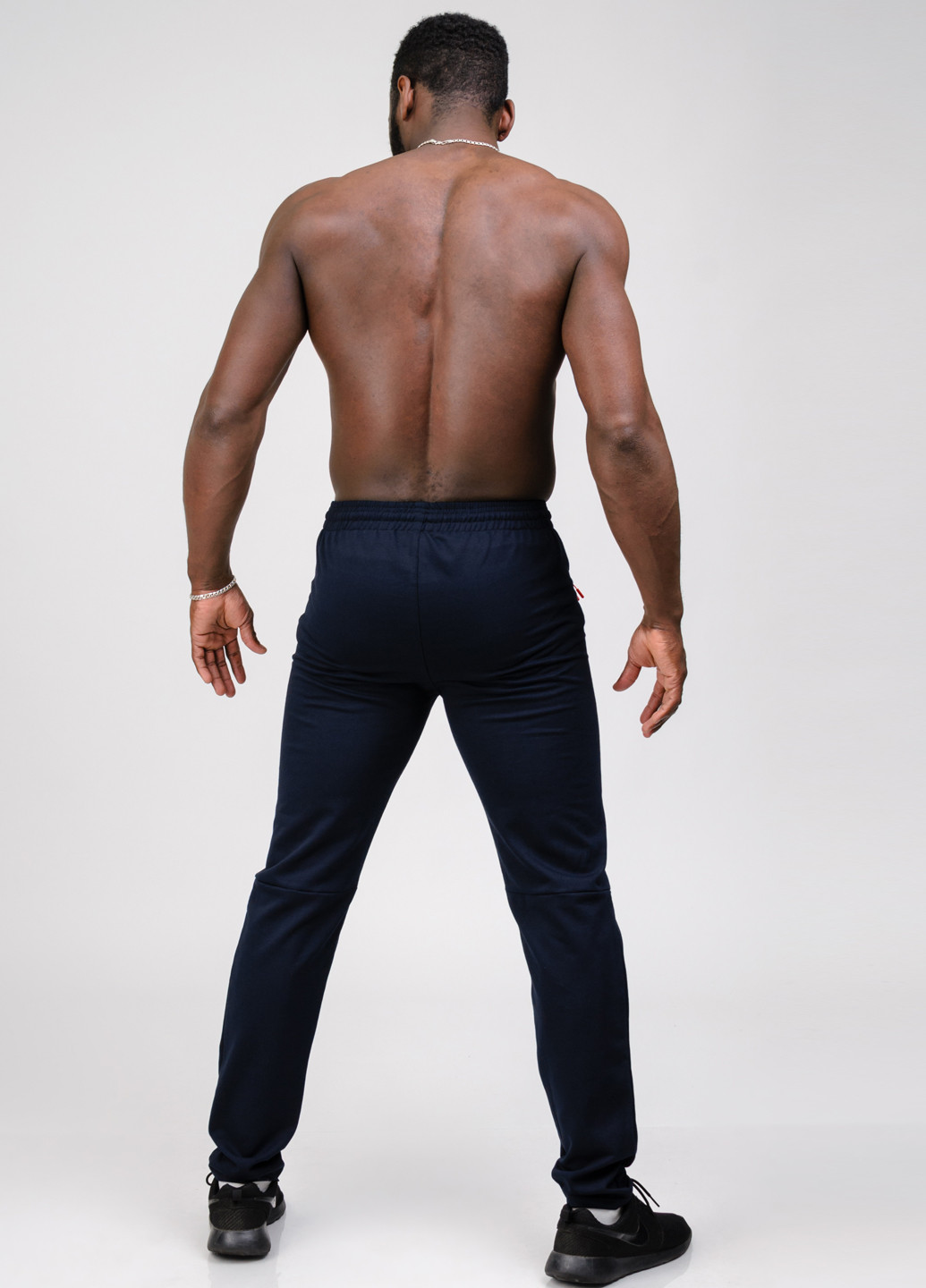 Темно-синие спортивные демисезонные со средней талией брюки Parallel