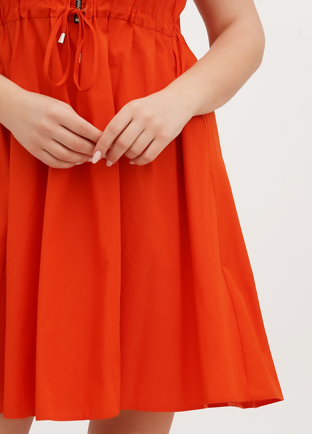 Оранжевое кэжуал платье клеш Vicolo однотонное