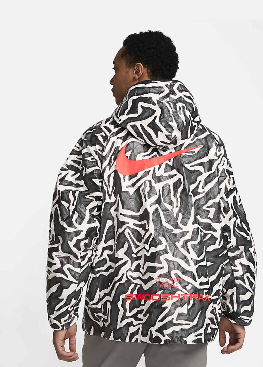 Чорно-біла демісезонна вітровка Nike Sportswear Trend