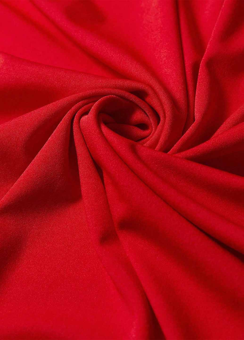 Червона вечірня сукня силуетна SHEIN однотонна