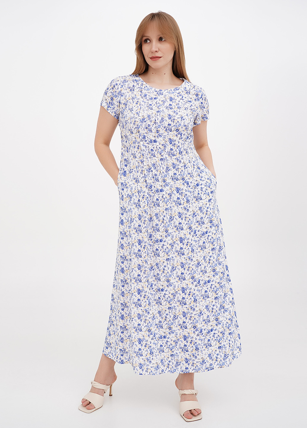 Білий кежуал сукня Ruta-S з квітковим принтом
