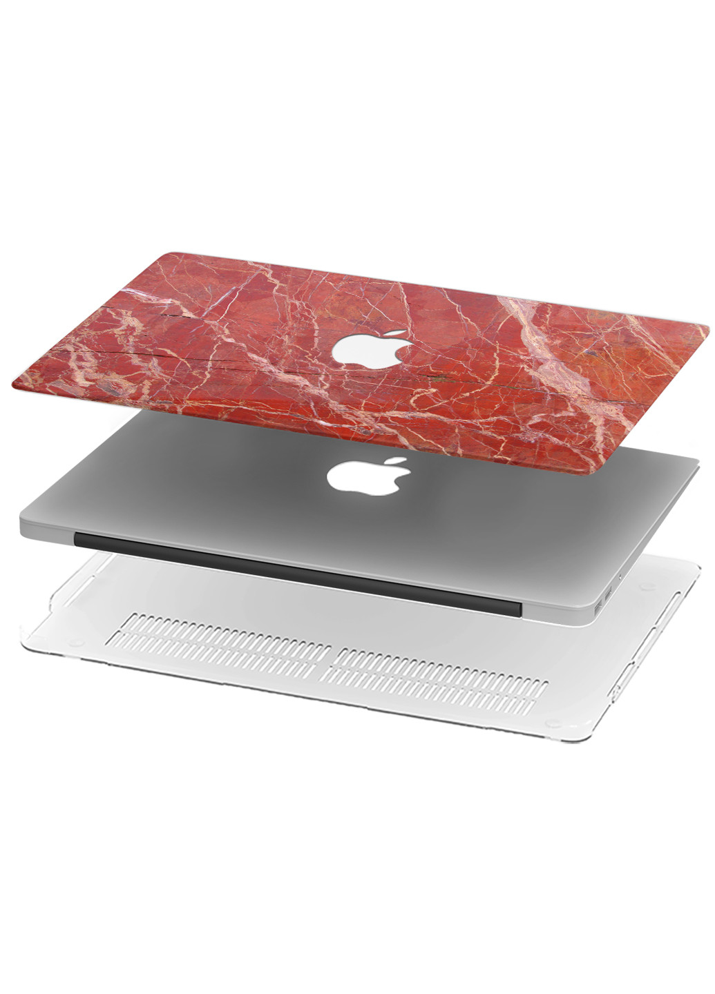 Чехол пластиковый для Apple MacBook Air 13 A1466 / A1369 Красный Мрамор (Red Marble) (6351-1855) MobiPrint (218528445)