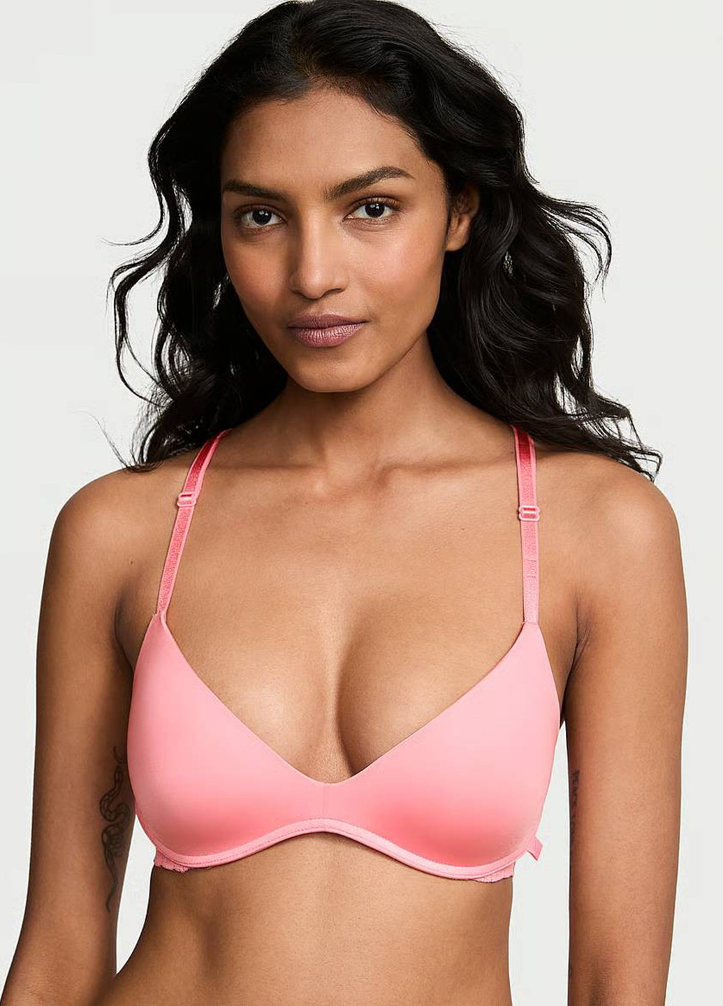 Розовый демисезонный комплект (бюстгальтер, трусики) Victoria's Secret